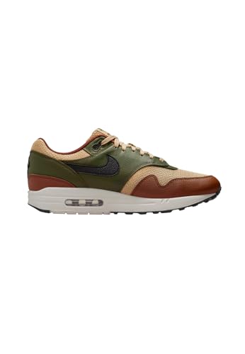 Nike Air Max 1 Essential Premium Men's Shoes (HF1516-200, Neutral Olive/Cargo Khaki/Cacao Wow/Black) Size 83
