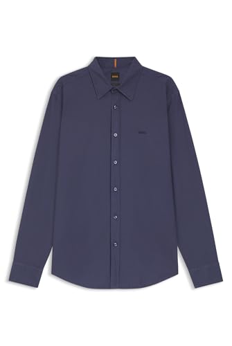 BOSS Hommes Relegant 6 Chemise Regular en Popeline de Coton avec Logo brodé