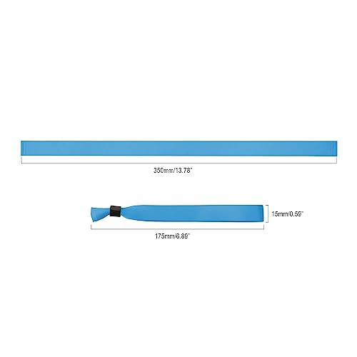 100 Pack Wrist Bands|Waterblue Wristbands for Events|Wristbands for Concerts Festival Admission Party|13.78” x 0.59”
