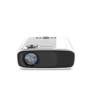 Philips NeoPix Easy, Mini Projector, 80-inch beeldscherm, ingebouwde mediaspeler, HDMI, USB, microSD, 3,5 mm audio…
