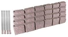 Garden Elements True Form Outdoor Decorative Flex-Wall Resin Edging for Gardens, Playgrounds, Plastic Life-Like Cobblestone Landscape Lawn Borders, 4 Foot Section (Pack of 4)