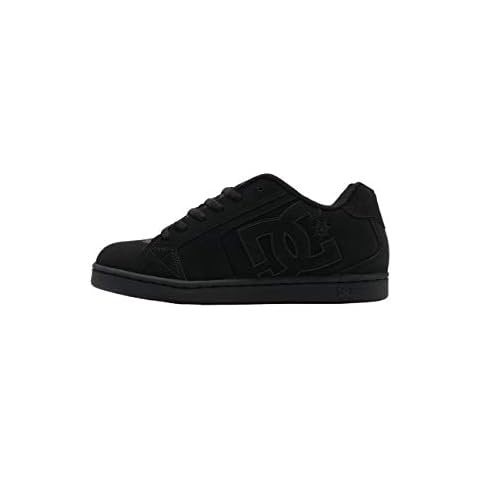 Zapatillas de skateboarding DC Net M de cuero nobuck negro para hombre Cover