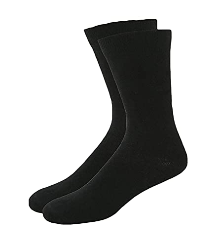 Image of Calf Length Full High Pure Cotton Plain Solid Color Formal Socks For Men and Boys - Pack of Pairs Free Size