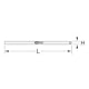 KS Tools 300.0103 Flexibler Stahlmaßstab, 250mm