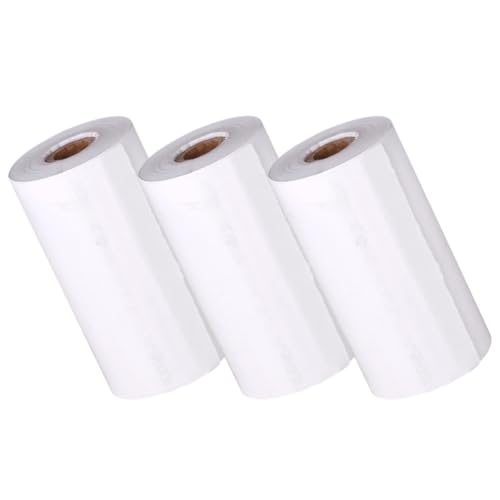 GLEAVI Papier Thermique Impression Pratique et Haute 3 Rouleaux Blanc pour Appareil Photo Instantané pour Supermarché et Hôpital