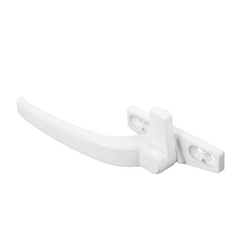 Image of Aramox Aluminum Alloy Window Handle Casement Window Lock Flat Open External Push Design for Aluminum and Wood Windows Simple Installation Wear Rust Home Use (White)
