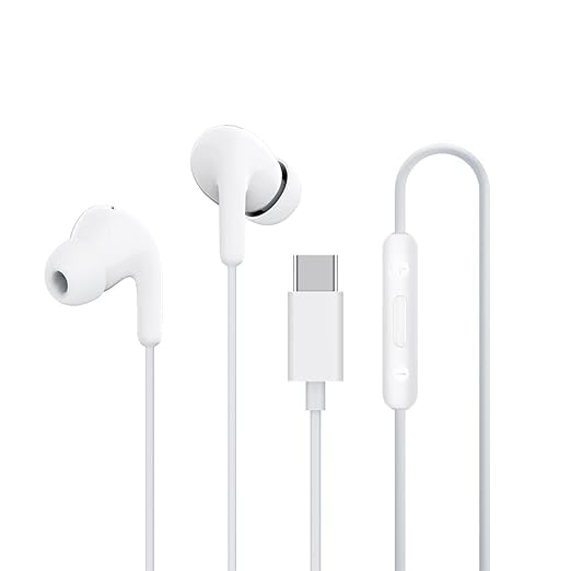 Original Type-C Wired in-Ear Earphones for Xiaomi Redmi Note Series & Mi Phones, 12.4mm Dynamic Drivers, HD Microphone, IP54 Dust & Water Resistant White-image-35