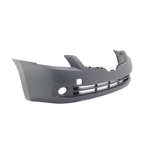 Image of FitParts Compatible with Nissan Altima 2007-2009 Front Bumper Cover | Primed, With Fog Light Holes, Without Parking Sensor Holes, Sedan, Hybrid, Ready to Paint, OEM 62022JA040, NI1000240