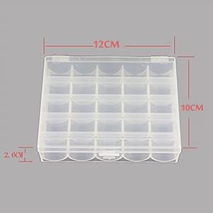 Bobbin Box,LNKA 2 Box Machine Bobbin Organizer Plastic Case for Brother Janome Singer Sewing Machine Holder Container Box