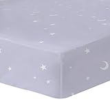 Disney Home Stitch Happy Drap-Housse | 100% Coton | Oeko-TEX | 90x190/200cm | Imprimée Fille (Violet)