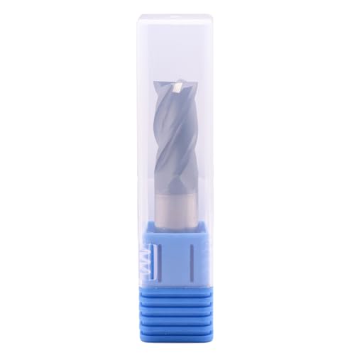 Image of 4 Flute Solid Carbide Square End Mill(1Pc, 5 /8in), AlTiN Coated | 35 Helix, 5 /8 inch Cutting Dia, 5 /8 inch Shank Dia, 1-1 /4 inch LOC, 3-1 /2 inch OAL For Milling Alloy Steel, Hardened Steel, Iron, Copper