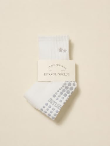 Image of Shapes Studio Half Calf Grip Socks, Cute Fruit Pilates Socks, Ruffle Socks, Non-Slip for Barre Yoga