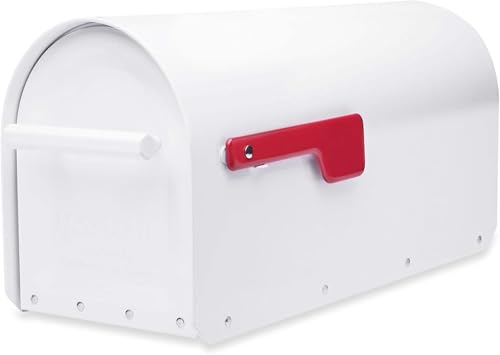 Image of Architectural Mailboxes Sequoia Post Mount Mailbox, White, Large