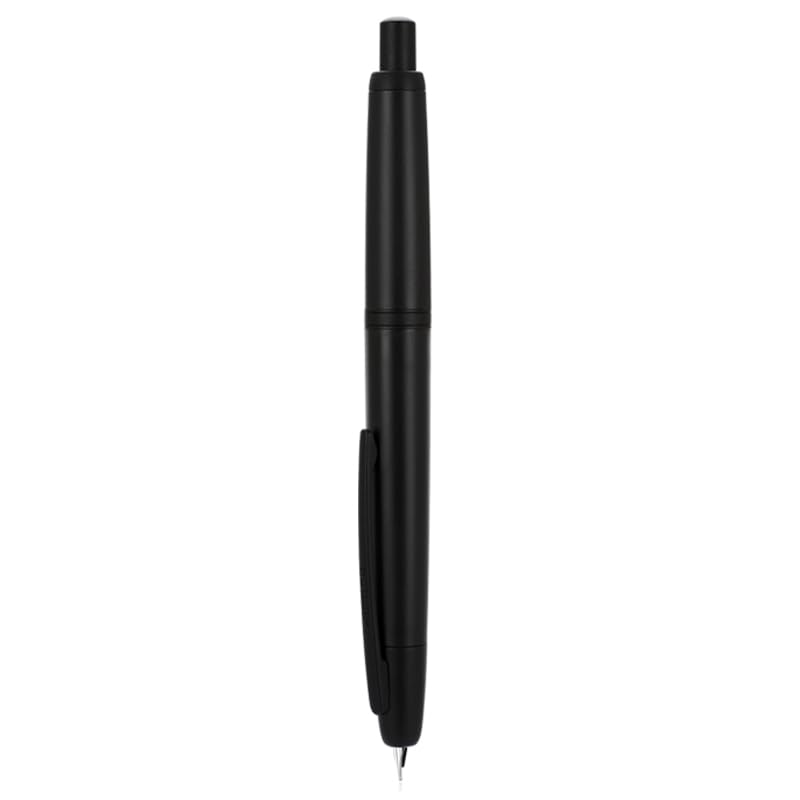 Jinhao 20 Series Press Fountain Pen, Matte Black Retractable Medium Nib with Ink Converter Set (Black Clip) — image 1