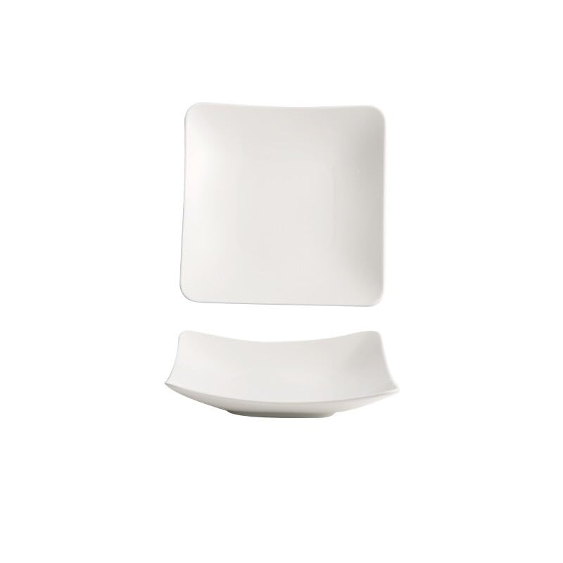 Talerz obiadowy Talerz obiadowy Kwadratowy talerz ceramiczny, talerz do makaronu, domowa chińska zastawa stołowa, zimna, prosta smażona przekąska, talerz na naczynia do układania w stos