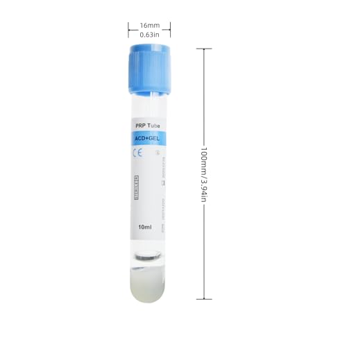 HGMED 10 Tubes PRP Tubes ACD Solution A and Gel 10 mL prp (10ml), Off White