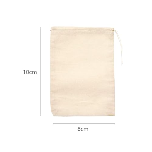 TRKETK 50 Pcs Cotton Muslin Drawstring Bags - Image 2