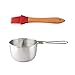 Luxshiny Pot de Sauce Basser Brosse Set En Acier Inoxydable Pot Basser avec Pinceau Silicone Kit Petite Métal Melting Pot Pâtisserie Pour Steaks Barbecue Cuisson
