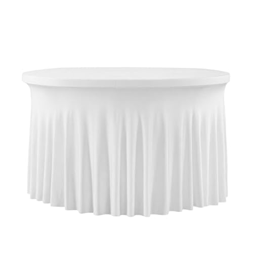 Faldón de mesa , lavable, para ducha, mantel reutilizable de 5 pies con falda para boda, carnaval, banquete, de cumpleaños, Halloween, Navidad, ceremonia de graduación