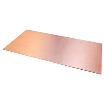 ART IFACT 2 pieces of Pure Copper Sheets 1mm X 150mm X 50mm - 99.9% Pure Copper metal sheet