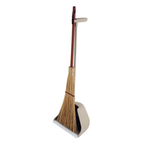 Azuma 174 Broom Dustpan Set, Garden Chillitore, Width: 10.6 inches (27 cm), Total Length: 33.1 inches (84 cm), Made with Elastic Palm Veins