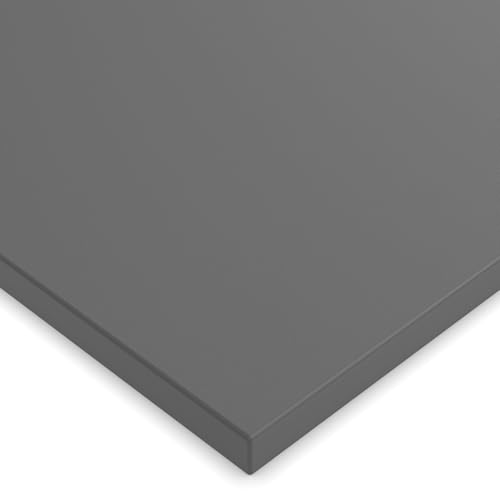 X57 Tischplatte 19mm Zuschnitt nach Maß 2mm ABS Kante Umleimer Dekorplatte Holzplatte Spanplatte (Anthrazit)