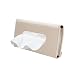 Fredysu Car Tissue Holder, Sun Visor Napkin Holder, Car Leather Tissue Case Holder for Sun Visor & Seat Back with Tissue Refill (Beige)