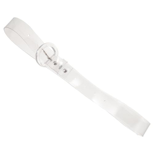 GALPADA Transparent PVC Waist Belt for Women Lightweight Breathable Dress Accessory Casual Skirt Pants Strap with Acrylic D Ring Buckle