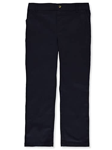 Pantalones rectos de sarga para niña French Toast plus azul marino en talla 16.5