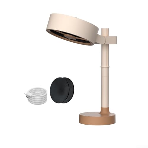 Tragbare USB-Dunstabzugshaube zum Kochen im Innenbereich, verstellbare Höhe mit 3 Positionen, abnehmbarer Luftreiniger-Ventilator, waschbarer Filter, kompatibel mit Grill und Hot Pot, Beige (2