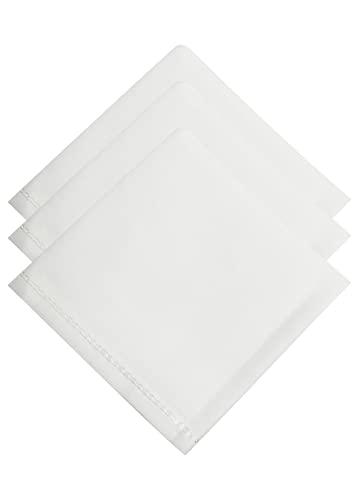 Image of Premium Men's Cotton Handkerchief White Big Extra Soft Super Absorbent Hanky Rumaal Set, 100% pure cotton