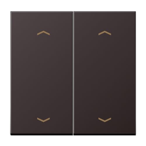 Bouton poussoir double volet JUNG pour tamiser la lumière du salon moderne, finition LS dark