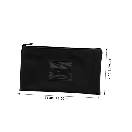 Uonlytech 2Pcs Window Zipper Storage Bag for Money Checks and PU Leather Cash Wallet with Card Holder Multifunctional Coin Wallet for Easy Organization2