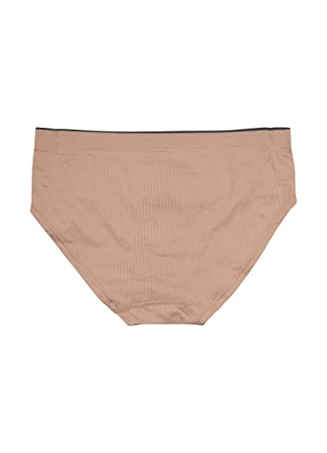 Rbx Women's Underwear 5-Pack Seamless Bikini Panties Briefs Earthy Neutrals Multi M #TOP2