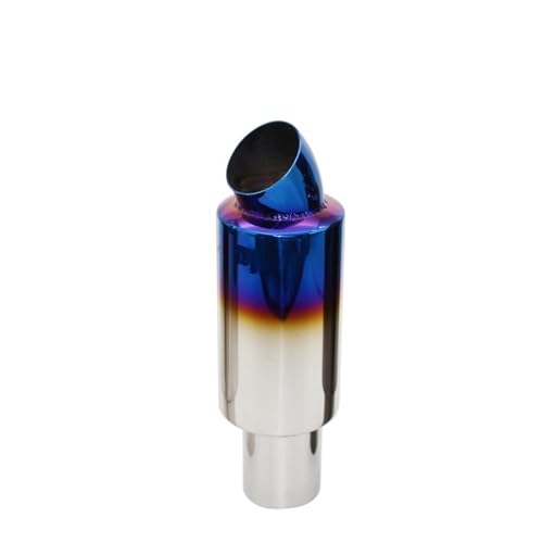Tuyau d'échappement en acier inoxydable bleu 63mm, finition premium pour carrosserie