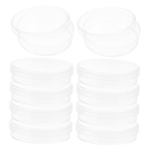 KICHOUSE 30pcs Petri Dishes Lids Plastic Culture Dishes Tissue Equipment Supplies 60x15mm Agar Plates Science Supplies