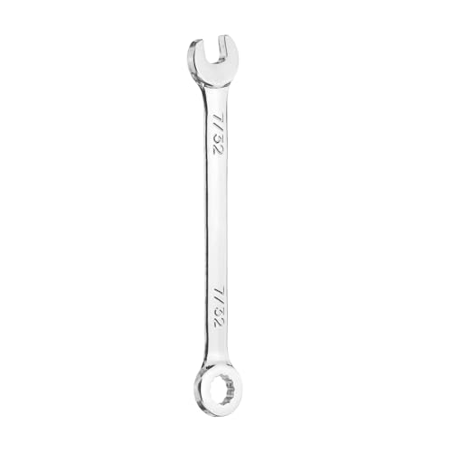 sourcing map Mini Combination Wrench 7/32" 12-Point Box End & 15 Degree Angled Offset Open End CR-V Steel Double Ended Spanner Tool for Household Automotive Machinery DIY Repair