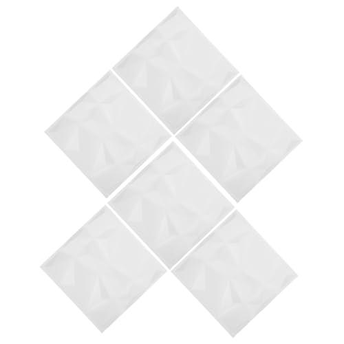 Holibanna 6 pezzi Pannelli Decorativi per PVC Antincendio e Antiumidità Rivestimento Murale Adesivo Facile Installazione e