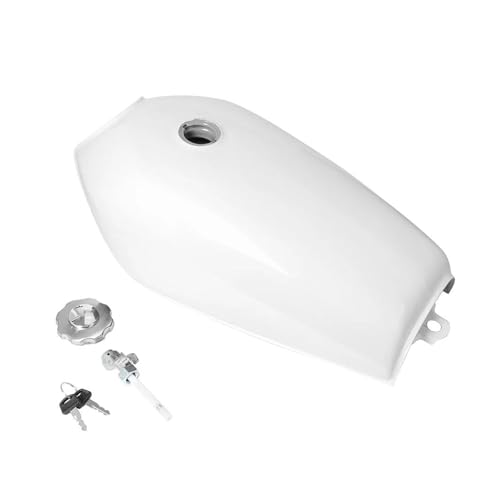 Réservoir essence CG125 moto cafe racer en acier argent finition premium