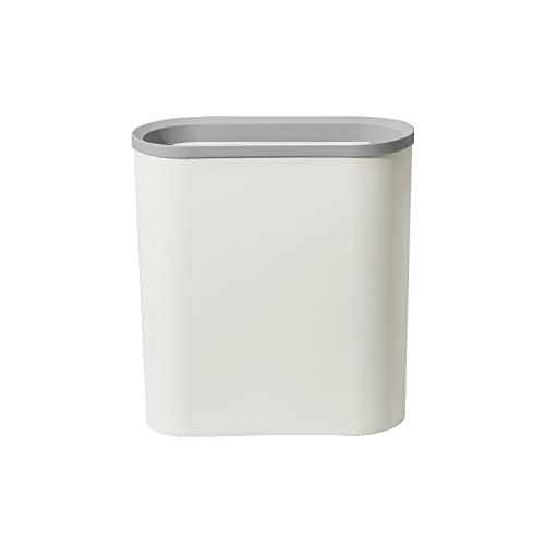Poubelle de cuisine plastique compacte sans couvercle grise
