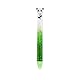 Legami - Zweifarbig, Kitty Panda, schwarze und grüne Tinte, Click&Clack Stift, Ideal für Schule Büro Zuhause, Zweifarbig, 1 mm Spitzendurchmesser