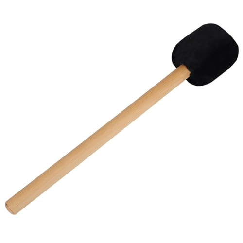 Baqueta Mikinona para Bombo con Cabeza de Plush y Mango de Madera
