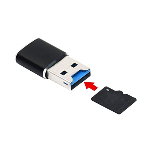 chenyang Lecteur de Carte USB 3.0 vers Micro SD T-Flash TF M2 pour téléphone Portable et Tablette Noir Taille Mini