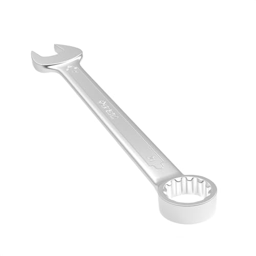 Image of Groz Combination Spanner 21 mm, Length 245mm | DIN 3113 Standards | Chrome Vanadium, Matt Satin Chrome Combination Wrench Tool | CSP /DIN /21G