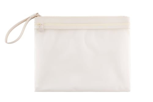 YESSART Envelopes de plástico transparentes de 24 x 33 cm, 2 bolsos com zíper