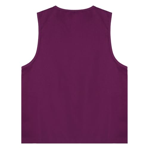 TTAO Kids Boys Girls Sleeveless Volunteer Vest With Pocket Unisex Front Zippe Waiter Waistcoat Uniforms3