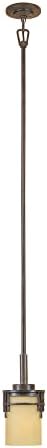 Designers Fountain Mission Ridge Mini Pendant Light, 6 Inch Hanging Ceiling Lighting Fixture for Kitchen Island and Dining Room, Warm Mahogany, 82130-WM