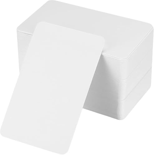 250 Blätter Karteikarten Blanko 350g/m², 8.5 x 5.5cm Blanko Papier Karten, Moderationskarten,Visitenkarten,Flash Cards,Kraftpapier Karten zum Selbstgestalten für DIY Schule Büro Vokabel Lernen, Weißes