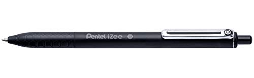 Pentel BX470-A iZee Ballpoint Pen with Retractable Mechanism Metal Clip 0.5 mm Line Width Black
