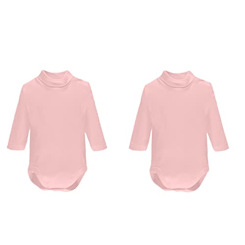 Taglie da 1 Mese a 4 anni Ellepi 2 Pezzi Body Lupetto Neonato Neonata Manica Lunga AF2800 Caldo Cotone Interlock. Rosa 9 mesi